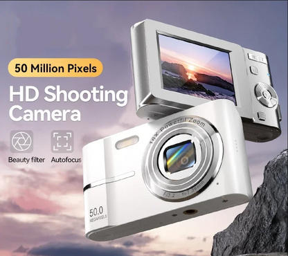 FHD 1080P Digital Camera with SD Card, 16X Digital Zoom Camera, Portable Mini Camera for Teenagers Students Boys Girls, Point and Shoot Camera for Gifts, Tech Gadgets, Gift, Pocket Camera
