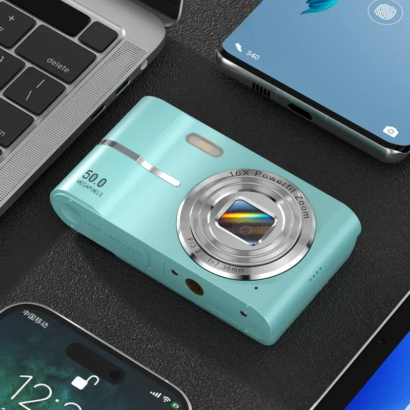 FHD 1080P Digital Camera with SD Card, 16X Digital Zoom Camera, Portable Mini Camera for Teenagers Students Boys Girls, Point and Shoot Camera for Gifts, Tech Gadgets, Gift, Pocket Camera
