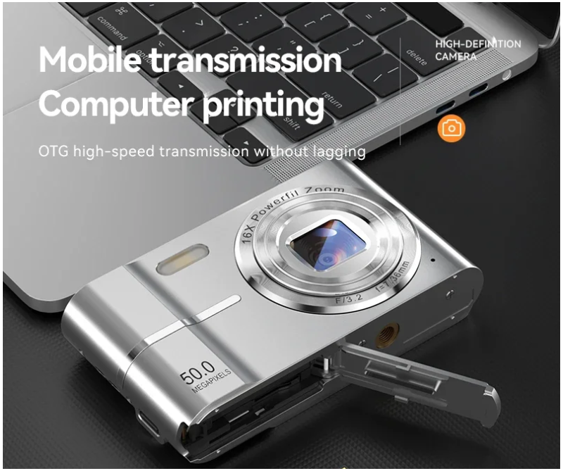 FHD 1080P Digital Camera with SD Card, 16X Digital Zoom Camera, Portable Mini Camera for Teenagers Students Boys Girls, Point and Shoot Camera for Gifts, Tech Gadgets, Gift, Pocket Camera