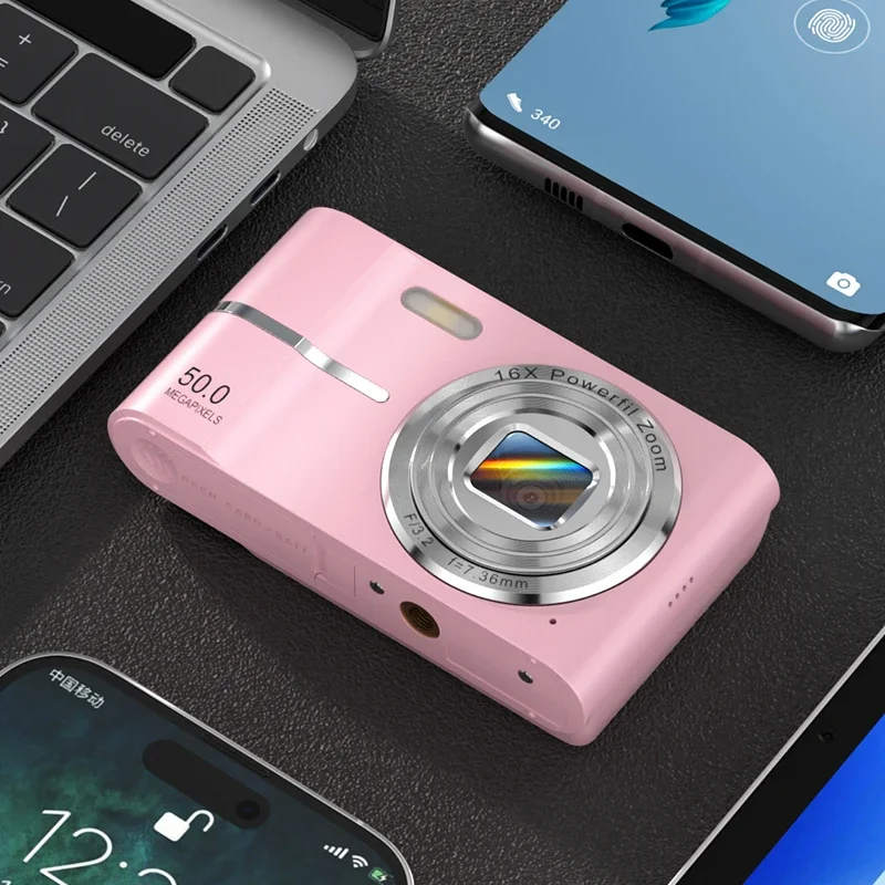 FHD 1080P Digital Camera with SD Card, 16X Digital Zoom Camera, Portable Mini Camera for Teenagers Students Boys Girls, Point and Shoot Camera for Gifts, Tech Gadgets, Gift, Pocket Camera